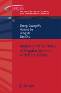 [E-Book] Analysis and Synthesis of Singular Systems with Time-Delays